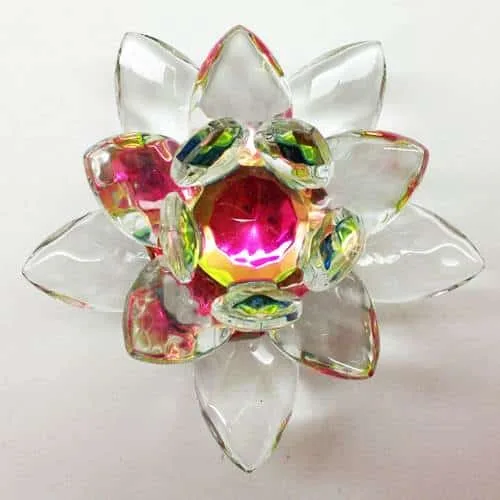 Abhimantrit Large Crystal Lotus Flower Feng Shui items