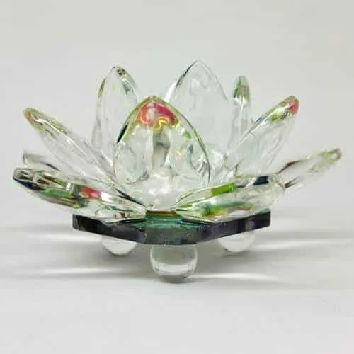 Abhimantrit Large Crystal Lotus Flower Feng Shui items