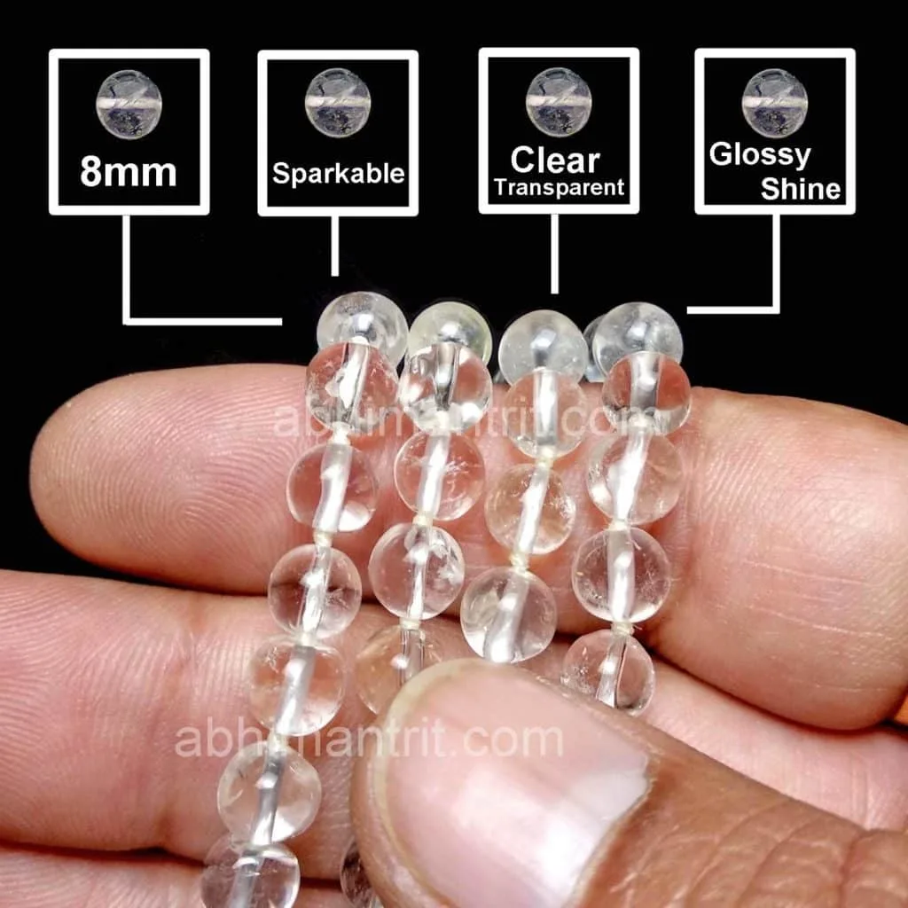 Sphatik Mala 108 Beads Certified | Goddess Lakshmi | Increase Focus, Cool Body and Calm the Mind - Image 3