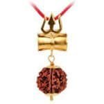 Abhimantrit ® Shri Shiv Shakti Kawach Pendant with Rudraksha