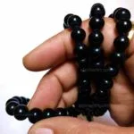 Black Hakik Mala 108 Beads 8mm Japa Mala Fine Quality Beads Natural Agate with Lab Certificate - Image 2
