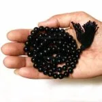 Black Hakik Mala 108 Beads 8mm Japa Mala Fine Quality Beads Natural Agate with Lab Certificate - Image 3