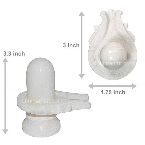 white marble shivling Size