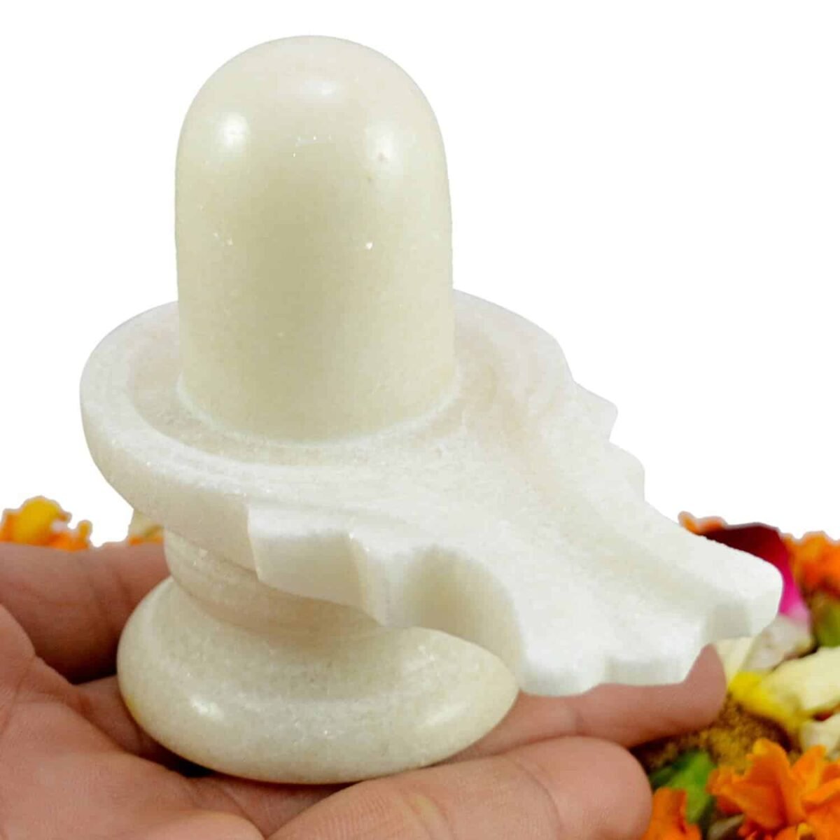 White Stone Shivling 3.3 inch A1 Quality - Image 3