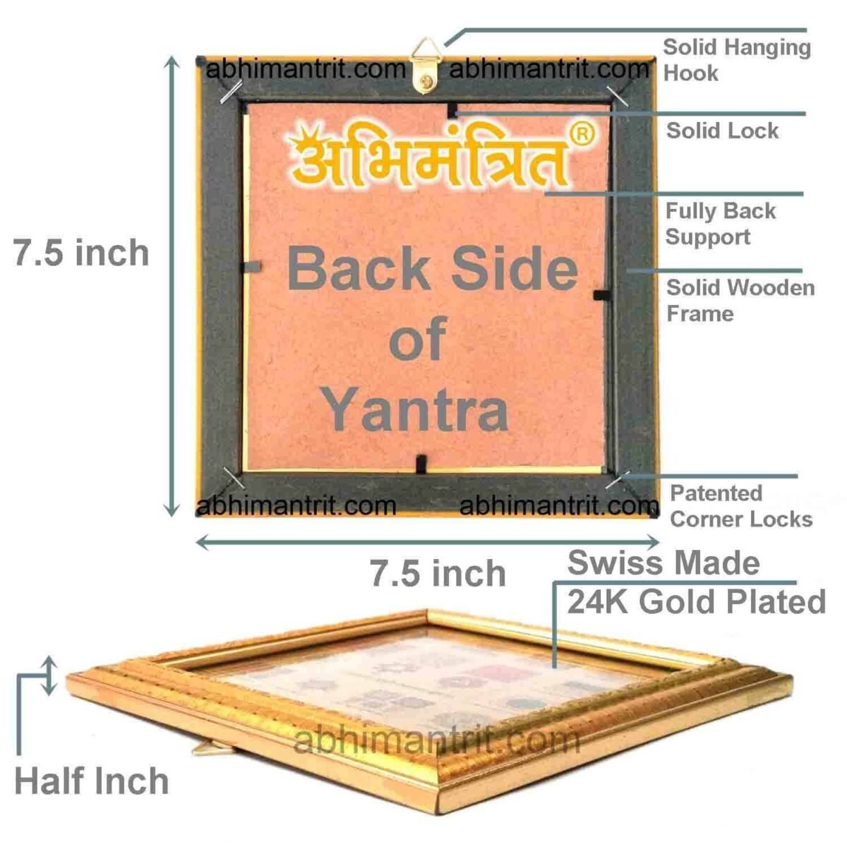 Shree Yantra Original Photo Frame 19×19 cm Beneficial for Almost Everybody - Image 2