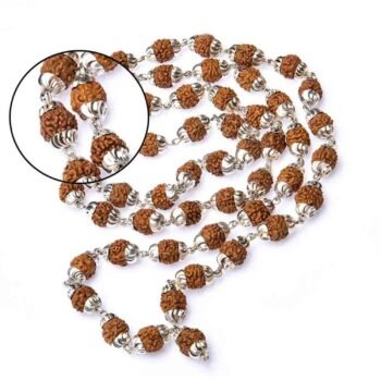 Pure Silver Rudraksha Mala